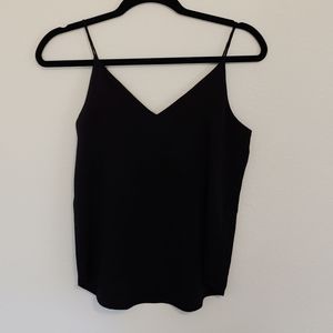 Express Silky V-Neck Tank XXS Black